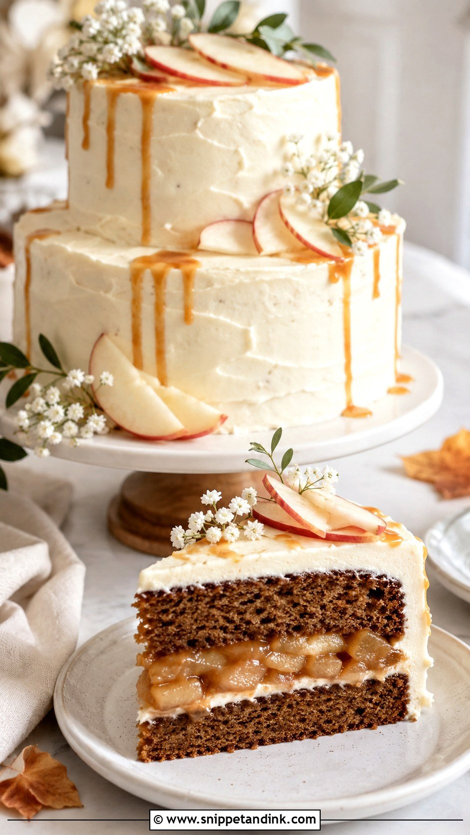 Gingerbread Wedding Cake With Apple Filling - Snippet and Ink - 20 Gingerbread Wedding Cake Ideas