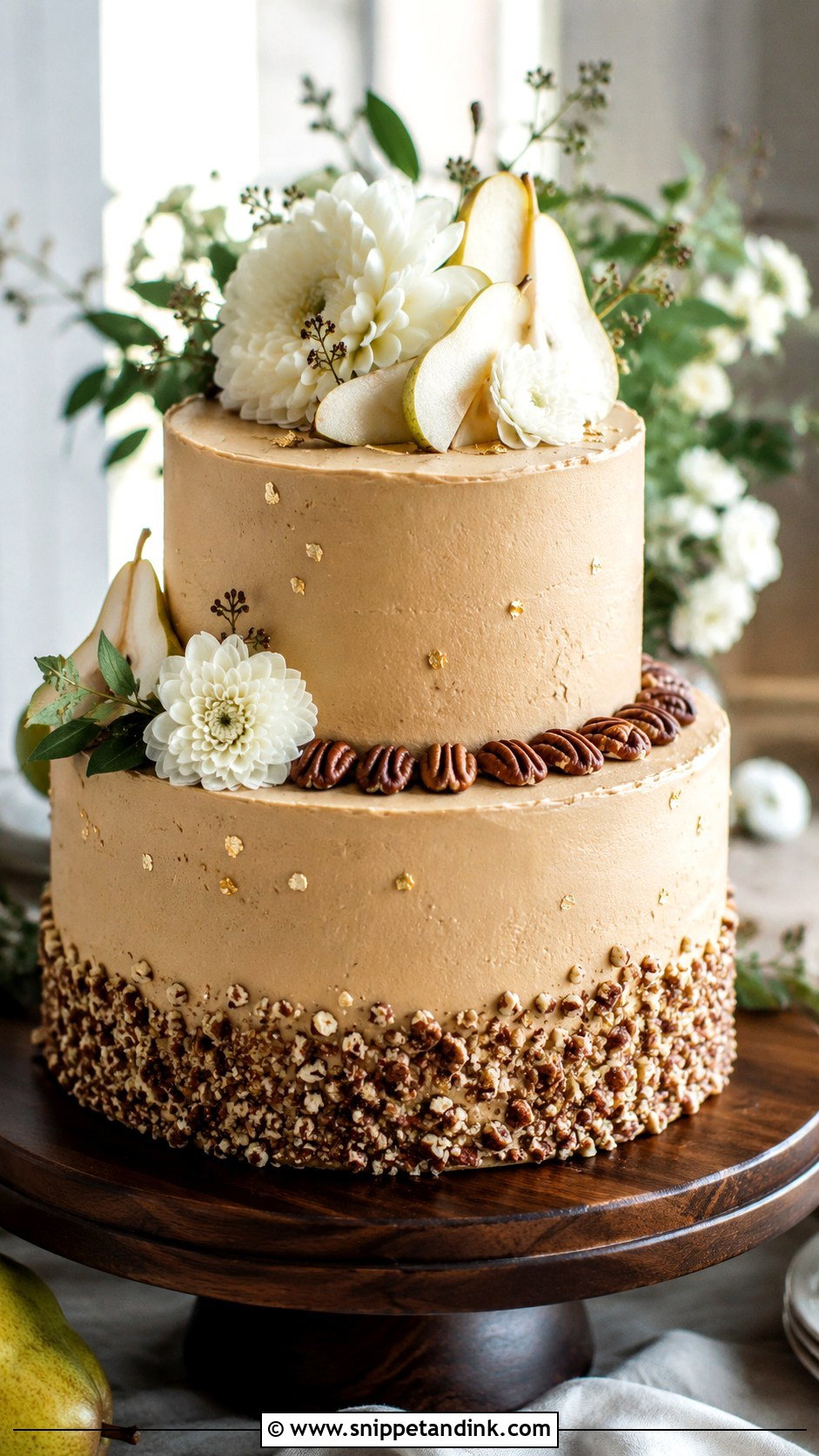 Gingerbread Wedding Cake With Toasted Pecans - Snippet and Ink - 20 Gingerbread Wedding Cake Ideas