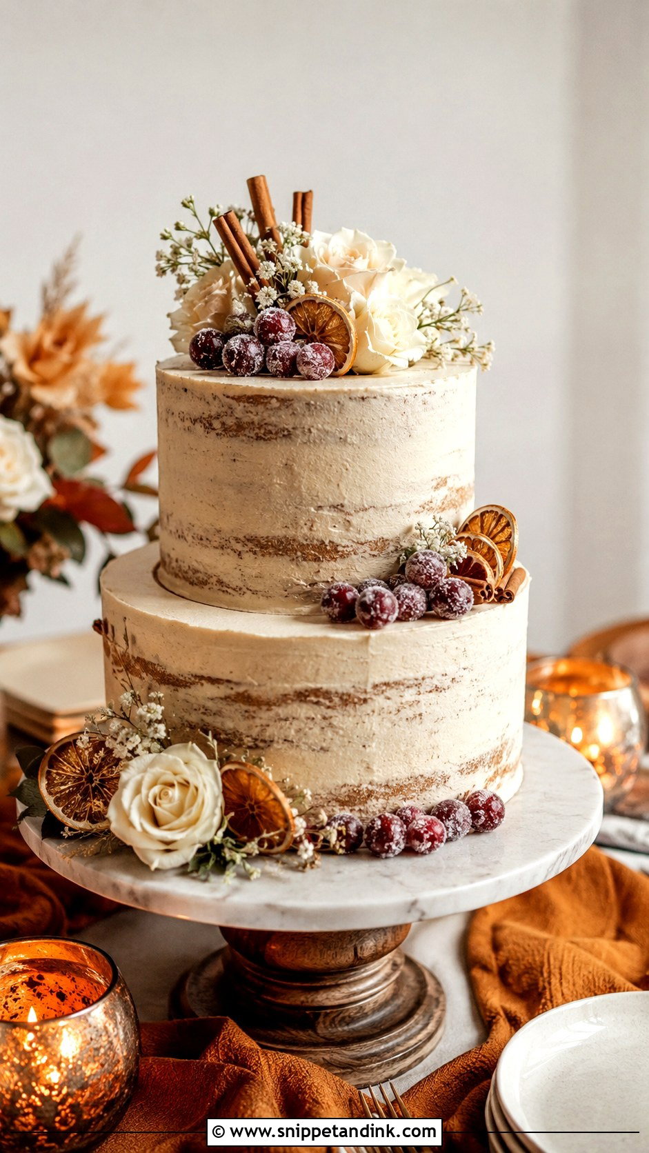 Gingerbread Wedding Cake - Snippet and Ink - 25 Thanksgiving Wedding Cake Ideas
