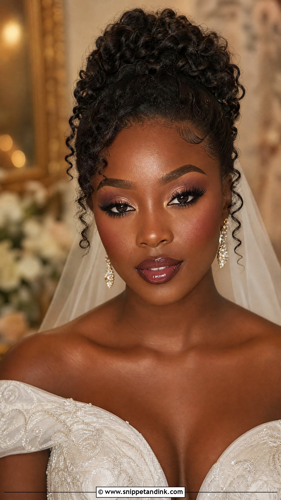 Glam Bridal Makeup For Dark Skin - Snippet and Ink - 20 Heavy Wedding Makeup Look Ideas