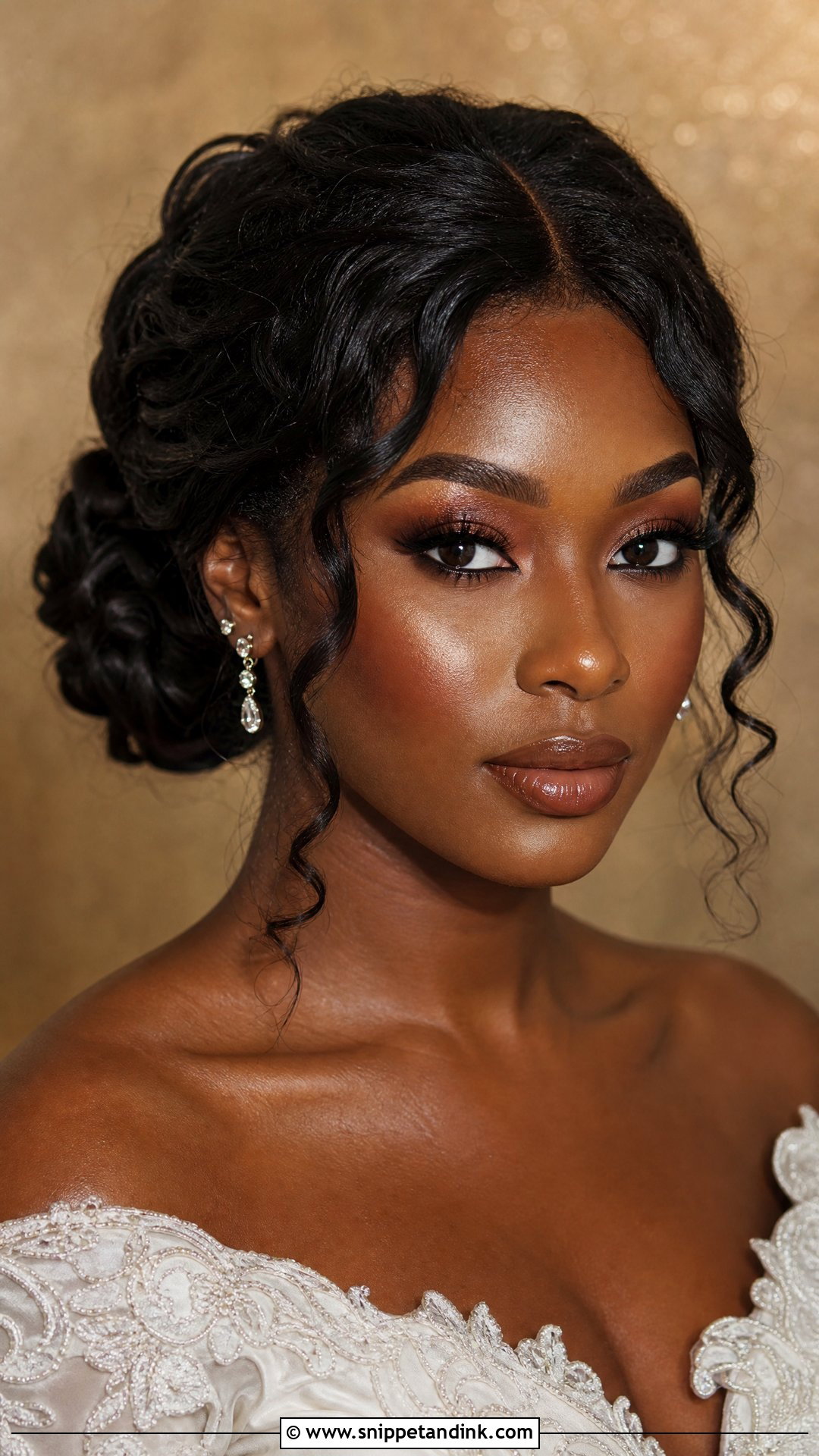 Glam Bridal Makeup For Dark Skin - Snippet and Ink - 20 Bride Makeup Looks Wedding Day