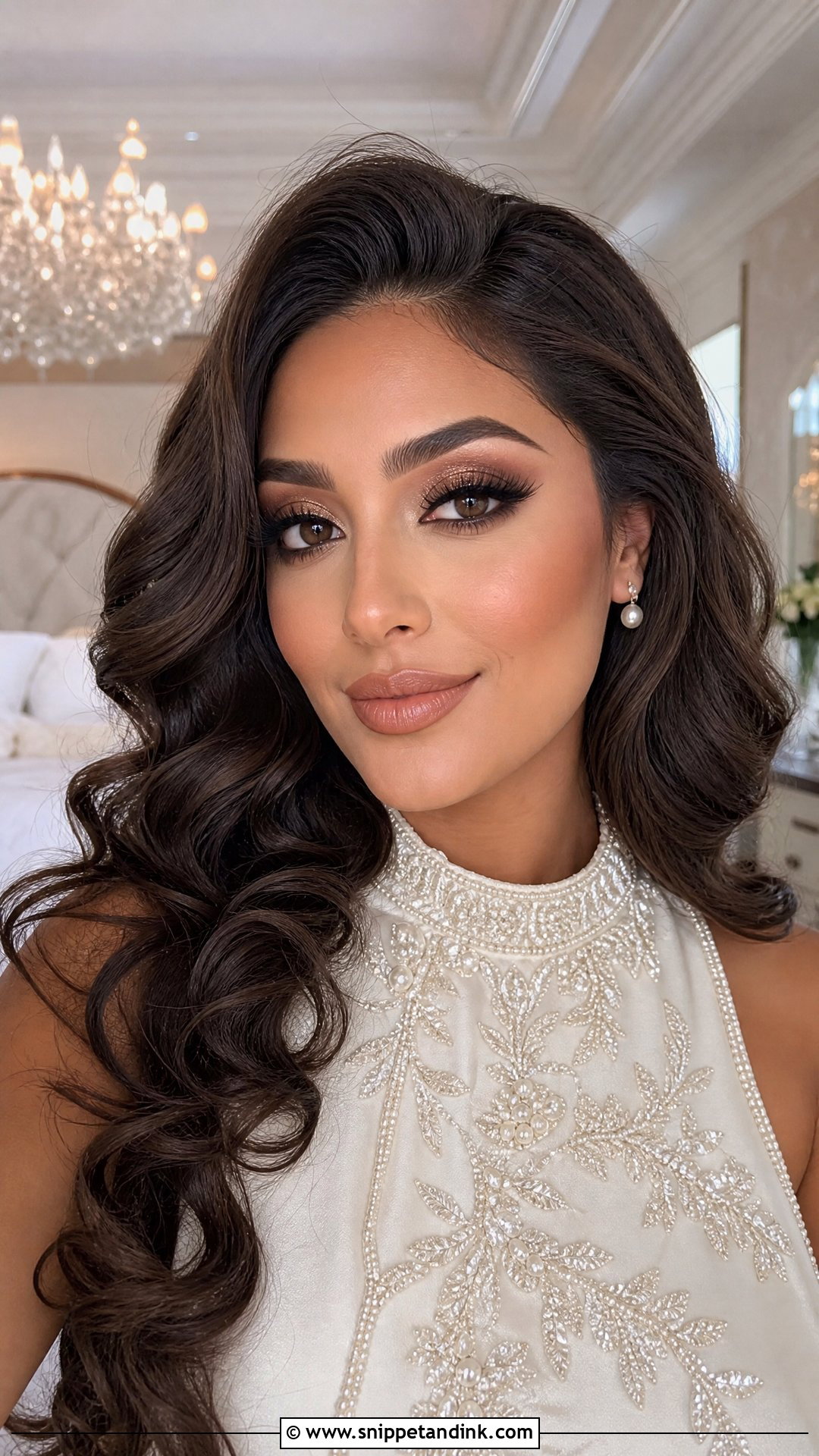 Glam Bridal Makeup for Brown Eyes - Snippet and Ink - 25 Bridal Make Up for Brown Eyes
