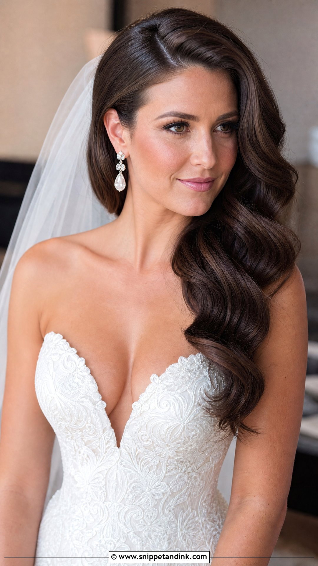 Glam Hollywood Waves Wedding Hairstyle - Snippet and Ink - 20 Wedding Day Hair for Bride Ideas