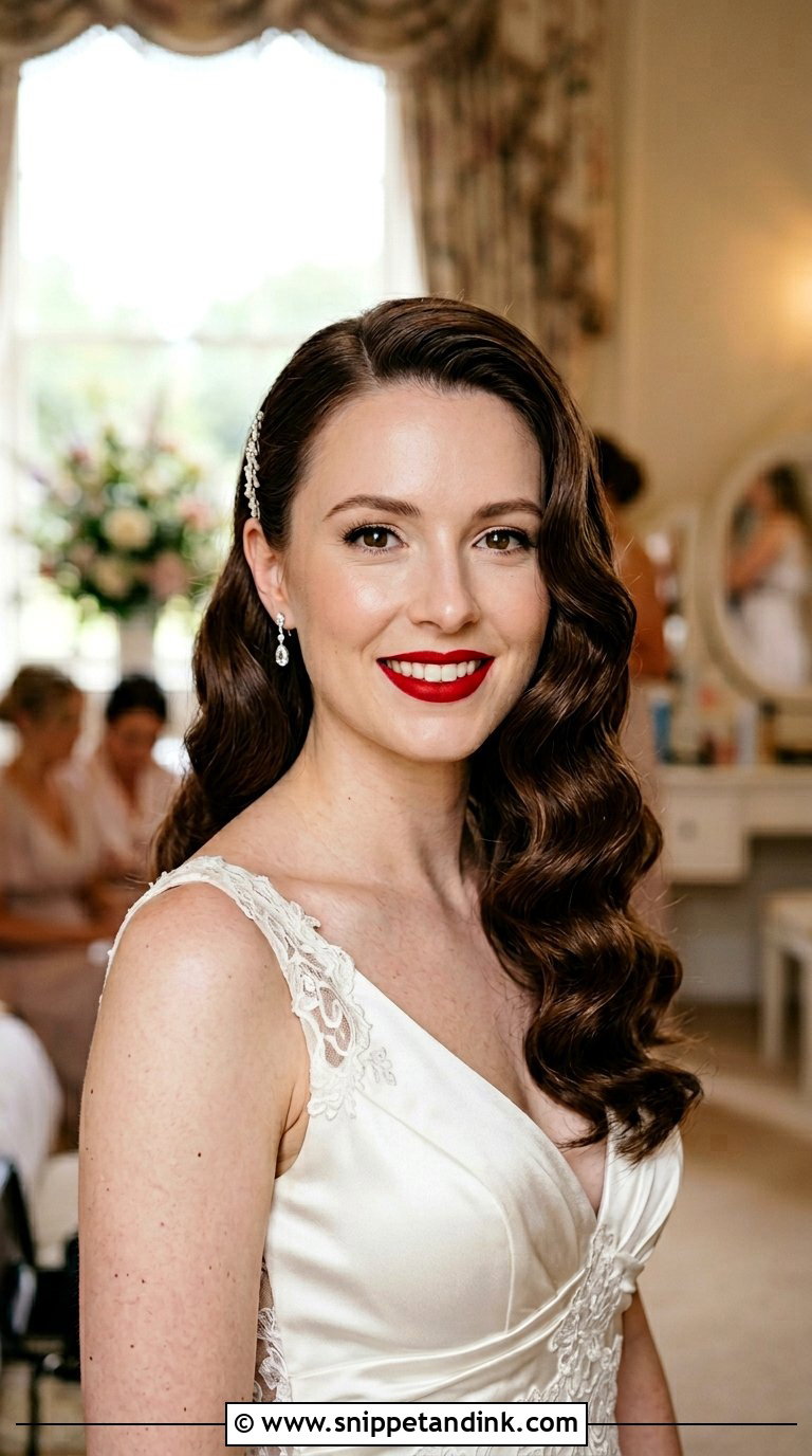 Glam Hollywood Waves - Snippet and Ink - 20 Bridal Hair Styling Ideas