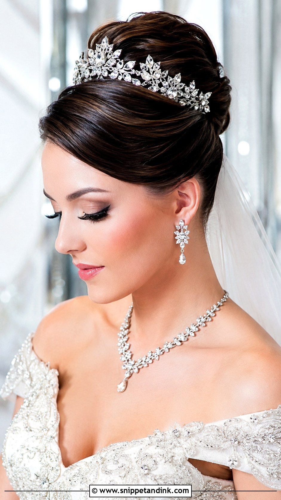 Glam Updo with Statement Hairpiece - Snippet and Ink - 25 Glam Bridal Hair Updo Ideas