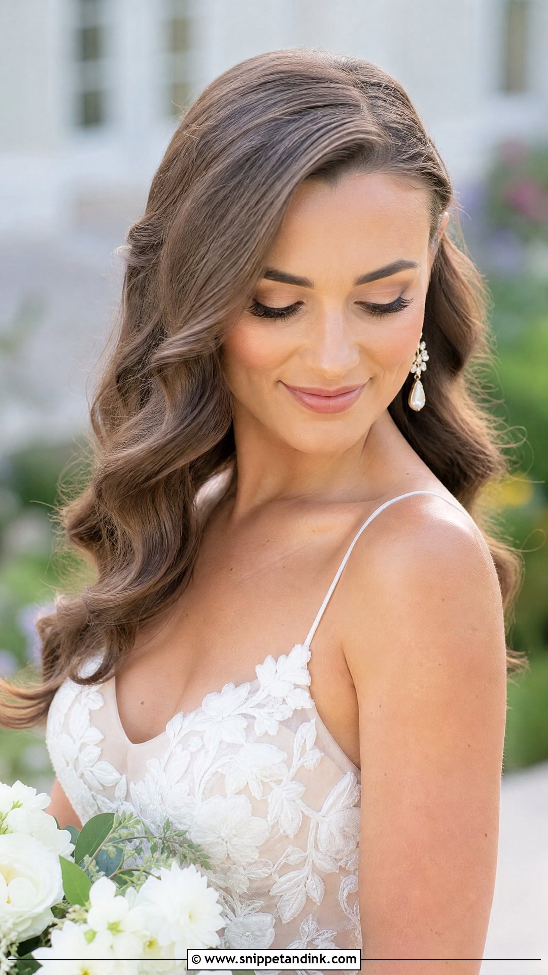 Glam Waves For Outdoor Wedding Bridal Hair - Snippet and Ink - 15 Glam Waves Bridal Hair