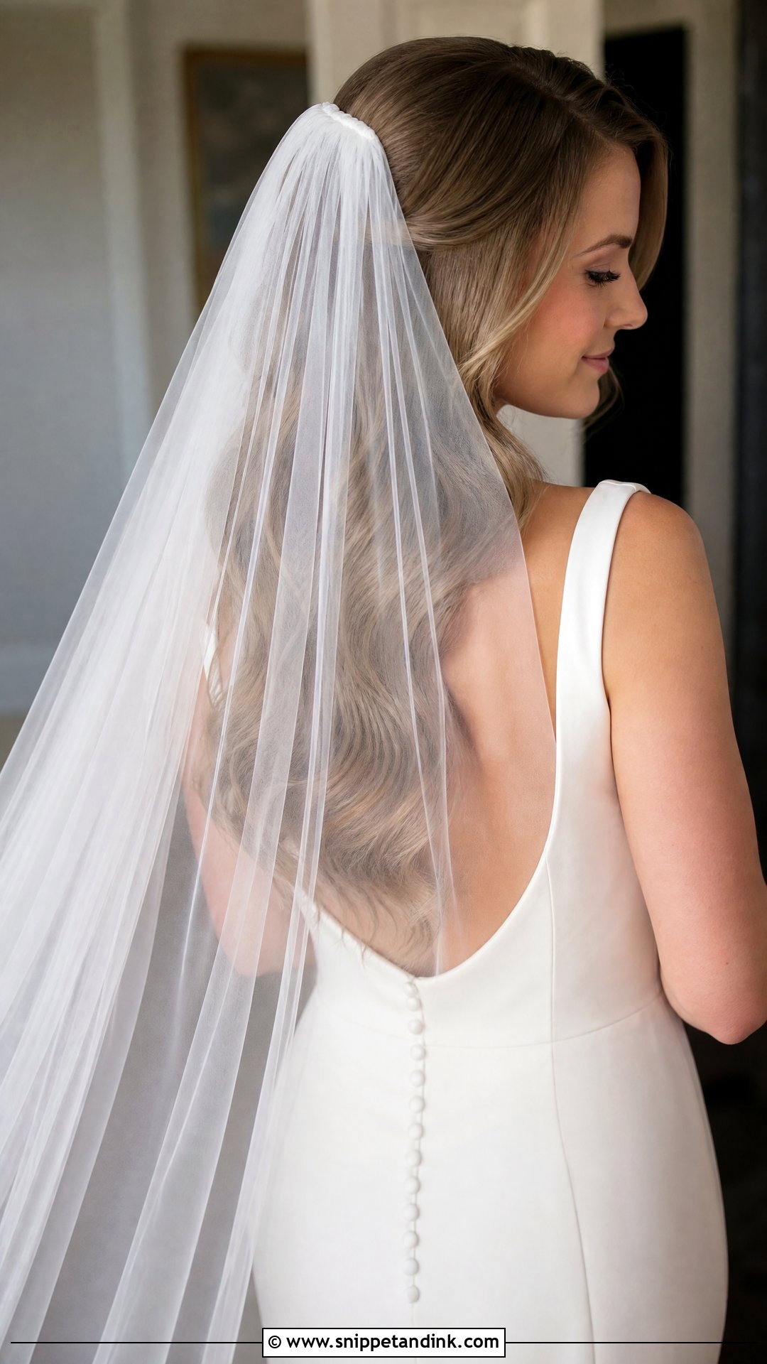 Glam Waves With Veil - Snippet and Ink - 20 Bridal Glam Waves