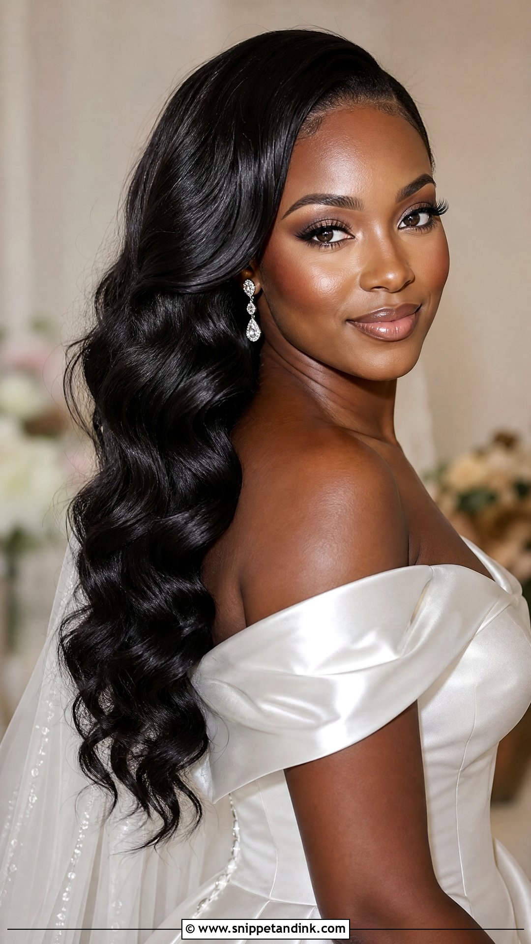 Glam Waves for Black Hair - Snippet and Ink - 30 Glam Waves Wedding Hair
