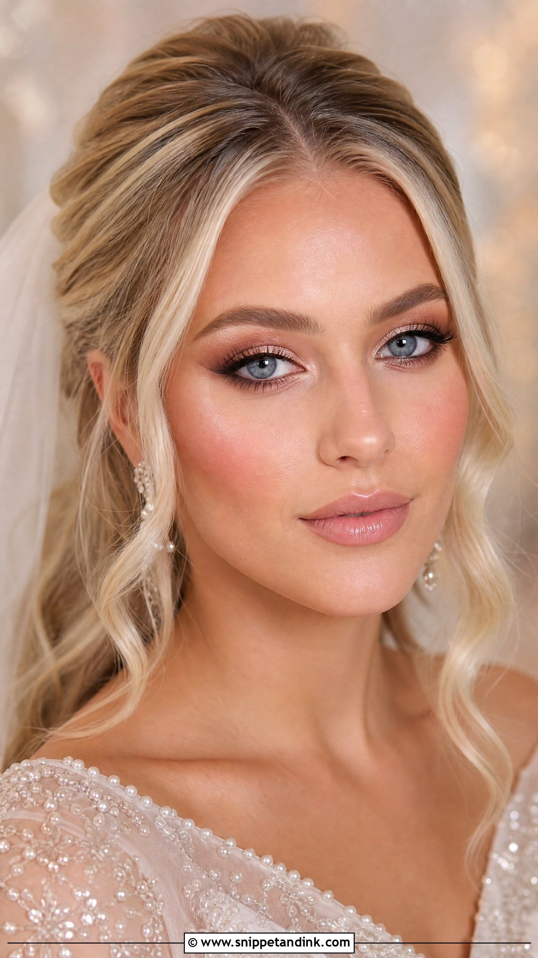 Glam Wedding Makeup For Blonde Hair And Blue Eyes - Snippet and Ink - 25 Full Glam Wedding Makeup for Blue Eyes