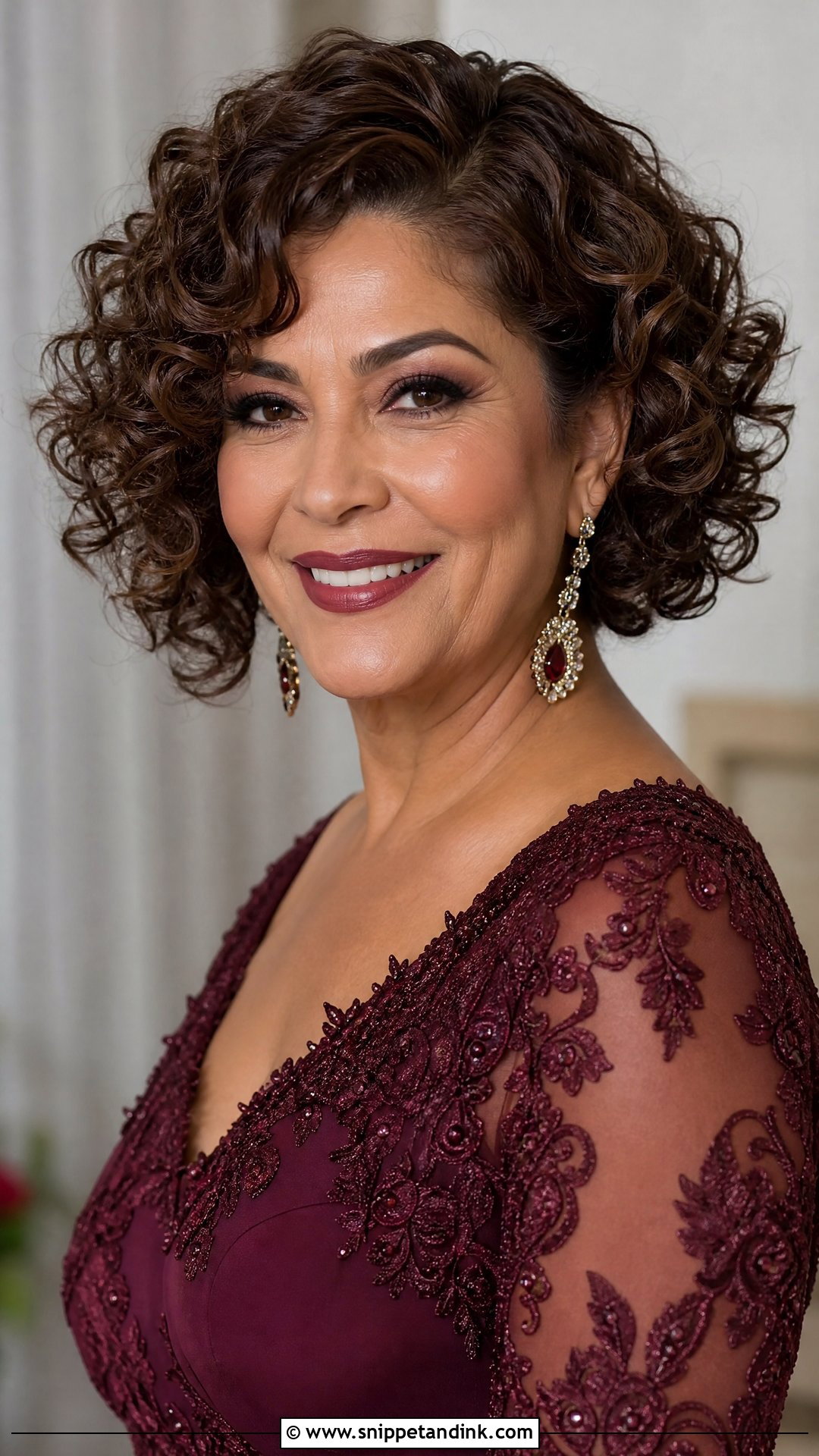 Glamorous Curly Bob - Snippet and Ink - 20 Mother of the Bride Short Hair Down Ideas