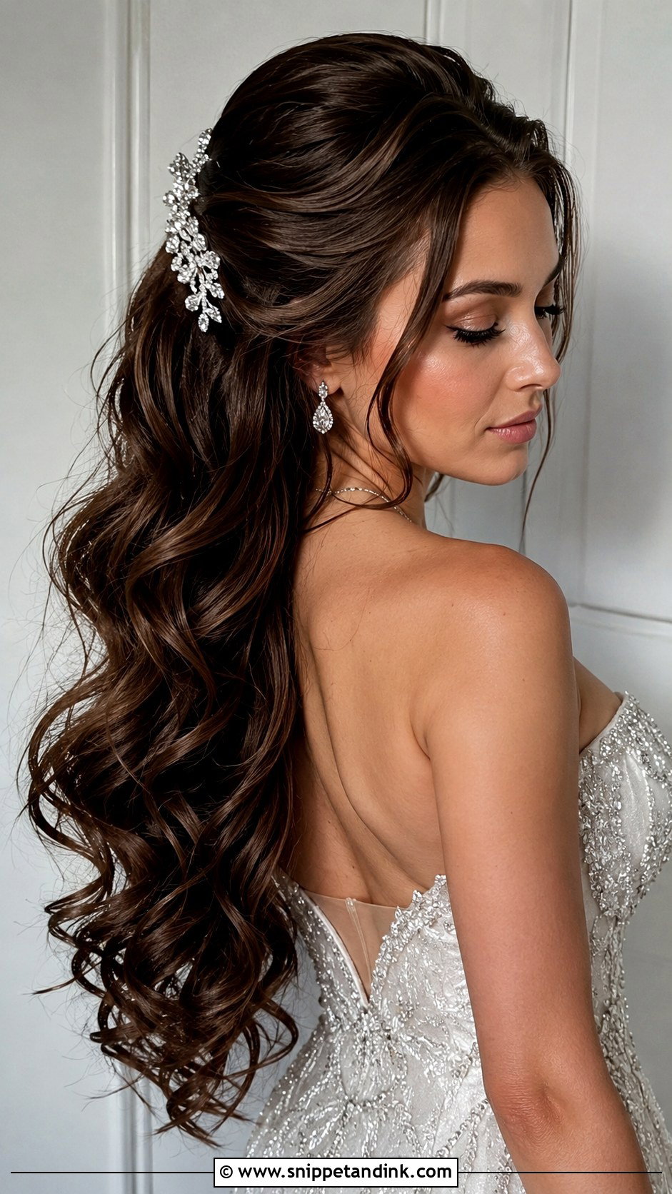 Glamorous Half Up With Volume - Snippet and Ink - 20 Half Wedding Hair Ideas
