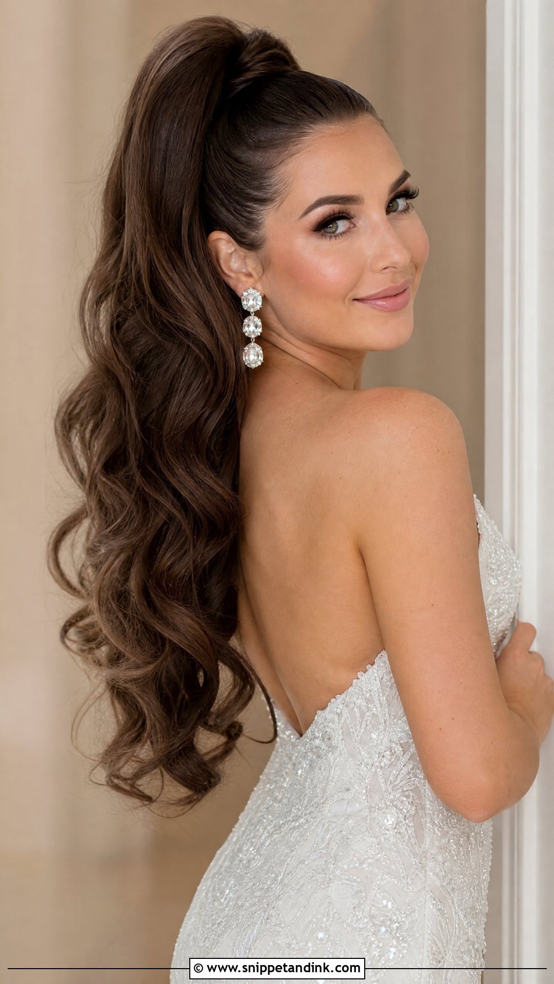 Glamorous High Ponytail With Extensions - Snippet and Ink - 20 High Pony Wedding Ideas