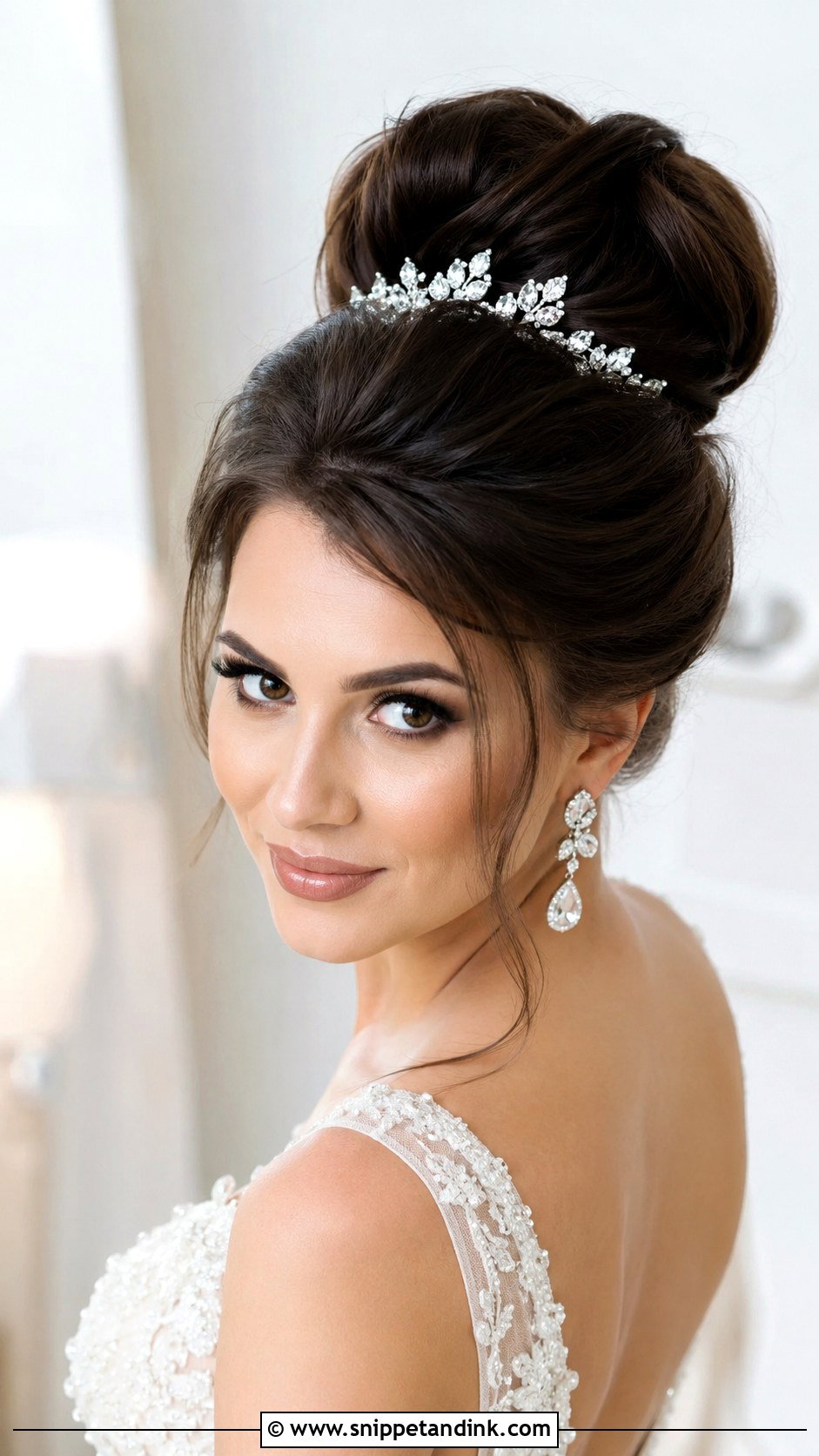 Glamorous High Updo - Snippet and Ink - 30 Timeless Bridal Hair Ideas