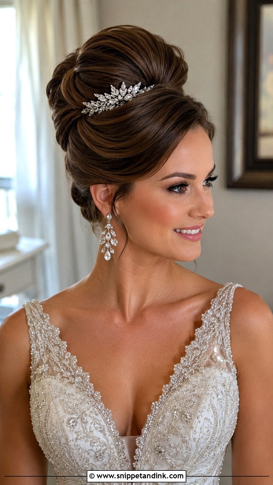 Glamorous High Updo - Snippet and Ink - 20 Bridal Long Hairstyles