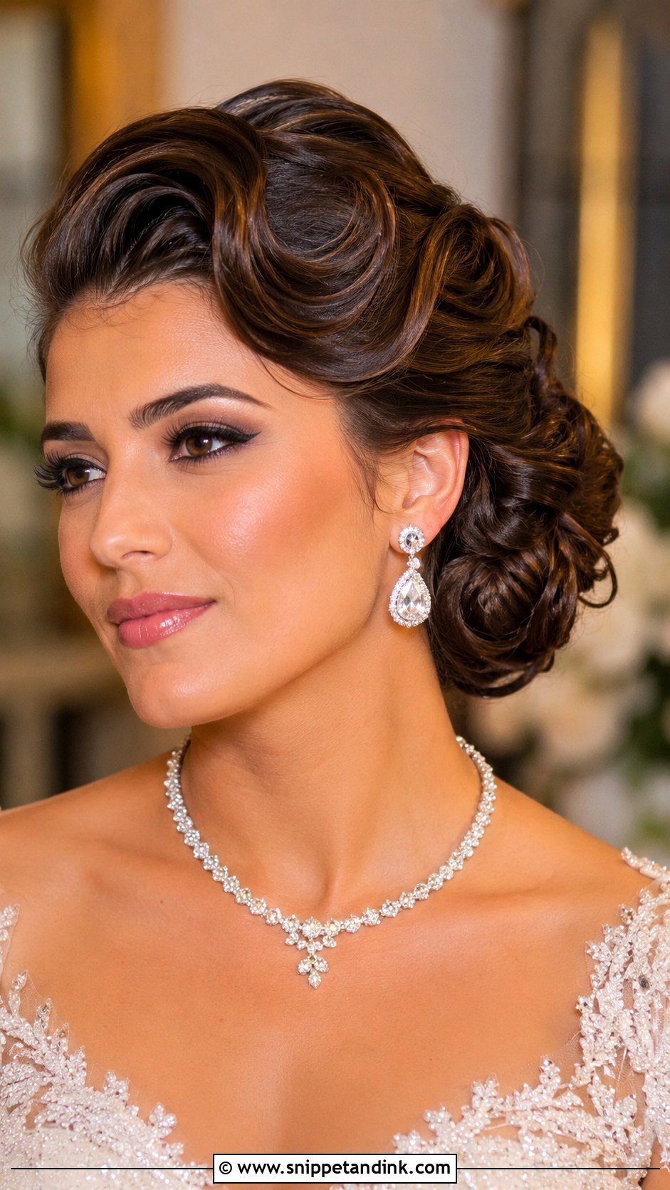 Glamorous Hollywood Updo - Snippet and Ink - 35 Bridal Updo Ideas