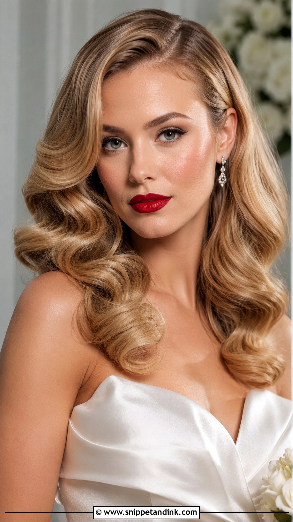 Glamorous Hollywood Waves - Snippet and Ink - 30 Hairstyles for Bride