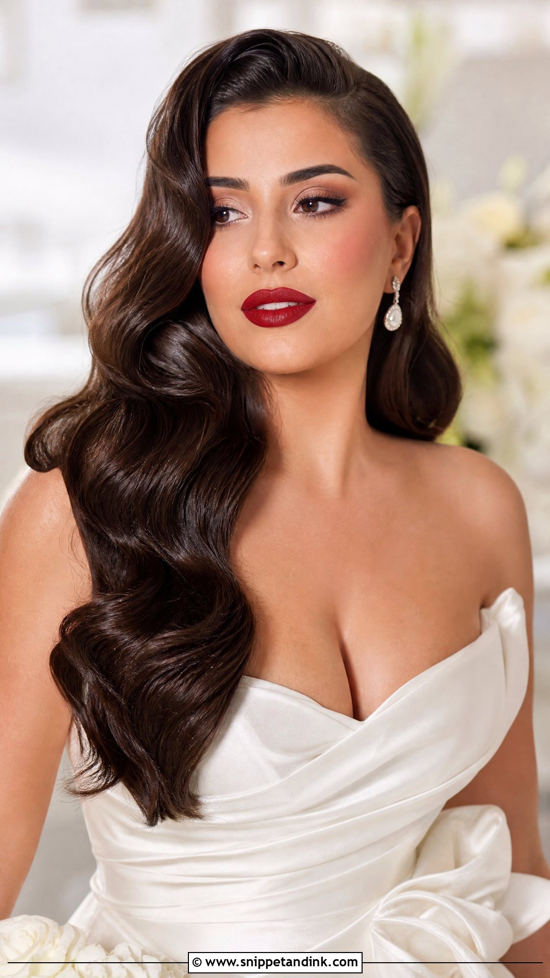 Glamorous Hollywood Waves - Snippet and Ink - 30 Wedding Hair Do Ideas