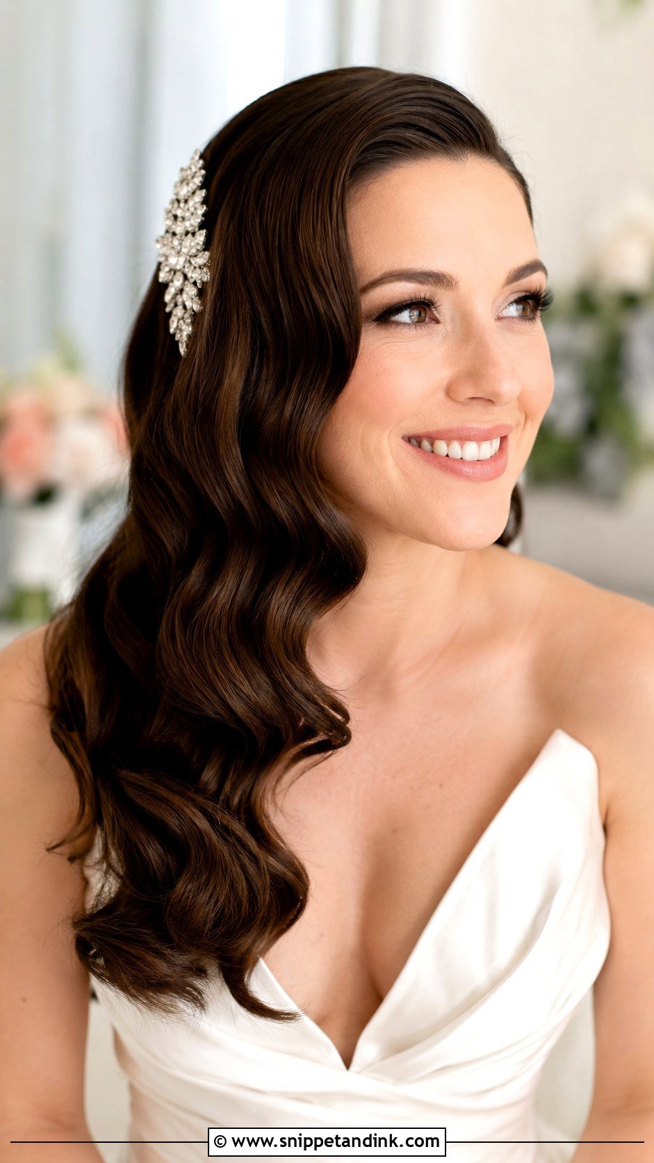 Glamorous Hollywood Waves - Snippet and Ink - 30 Wedding Hairstyles for Medium Hair