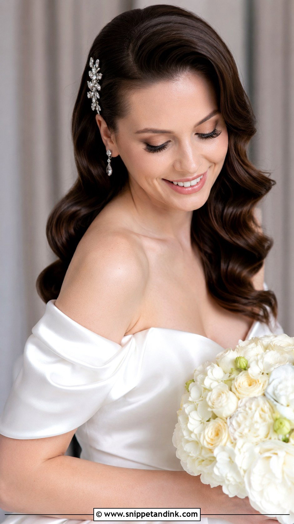 Glamorous Hollywood Waves for Brides - Snippet and Ink - 25 Simple Bridal Hairstyle Ideas