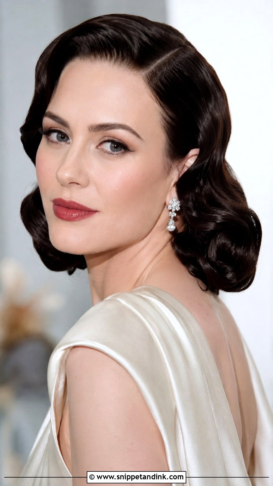 Glamorous Old Hollywood Waves - Snippet and Ink - 30 Wedding Hairstyles Short Hair