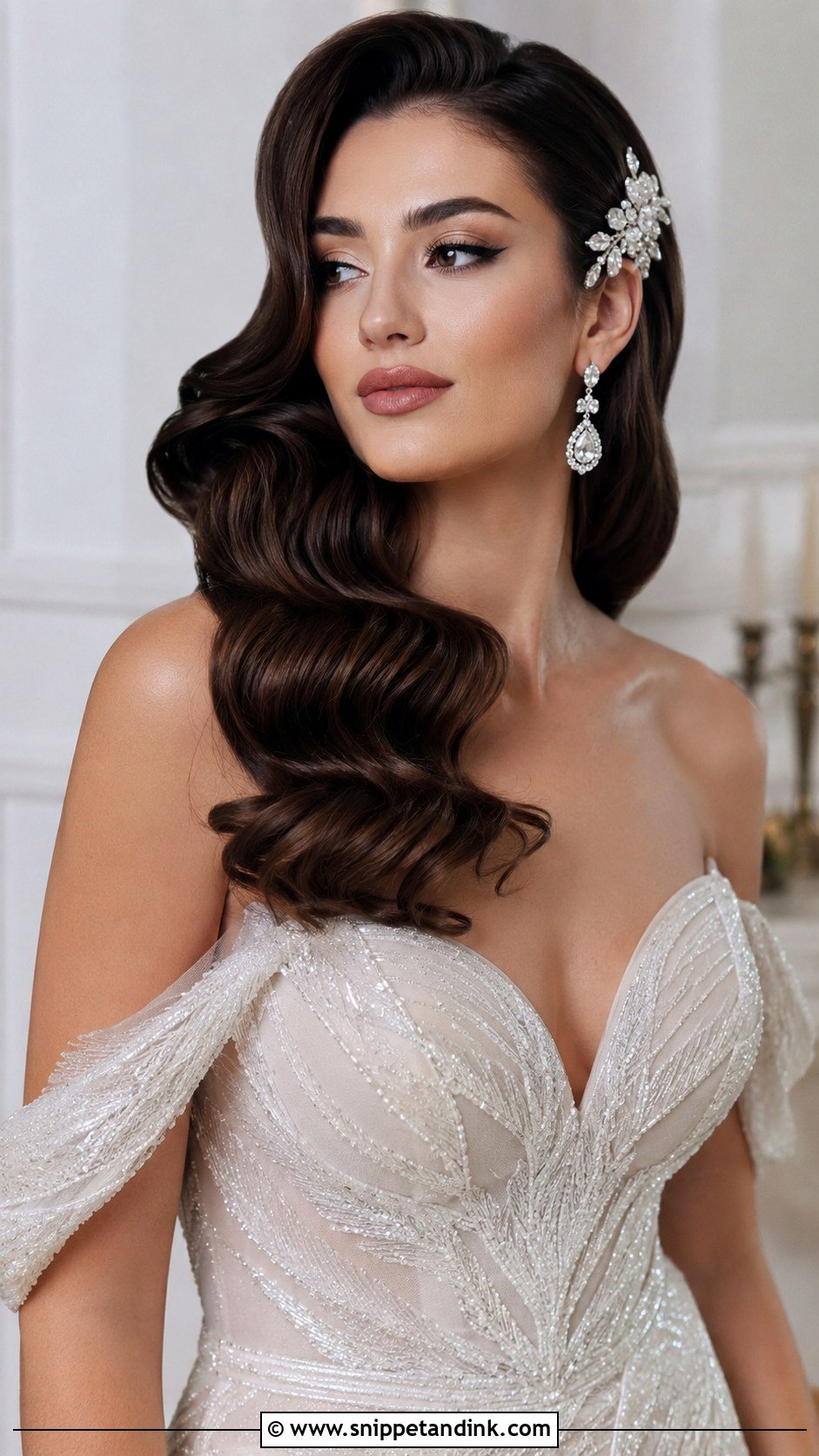 Glamorous Old Hollywood Waves - Snippet and Ink - 35 Hairstyles for Wedding
