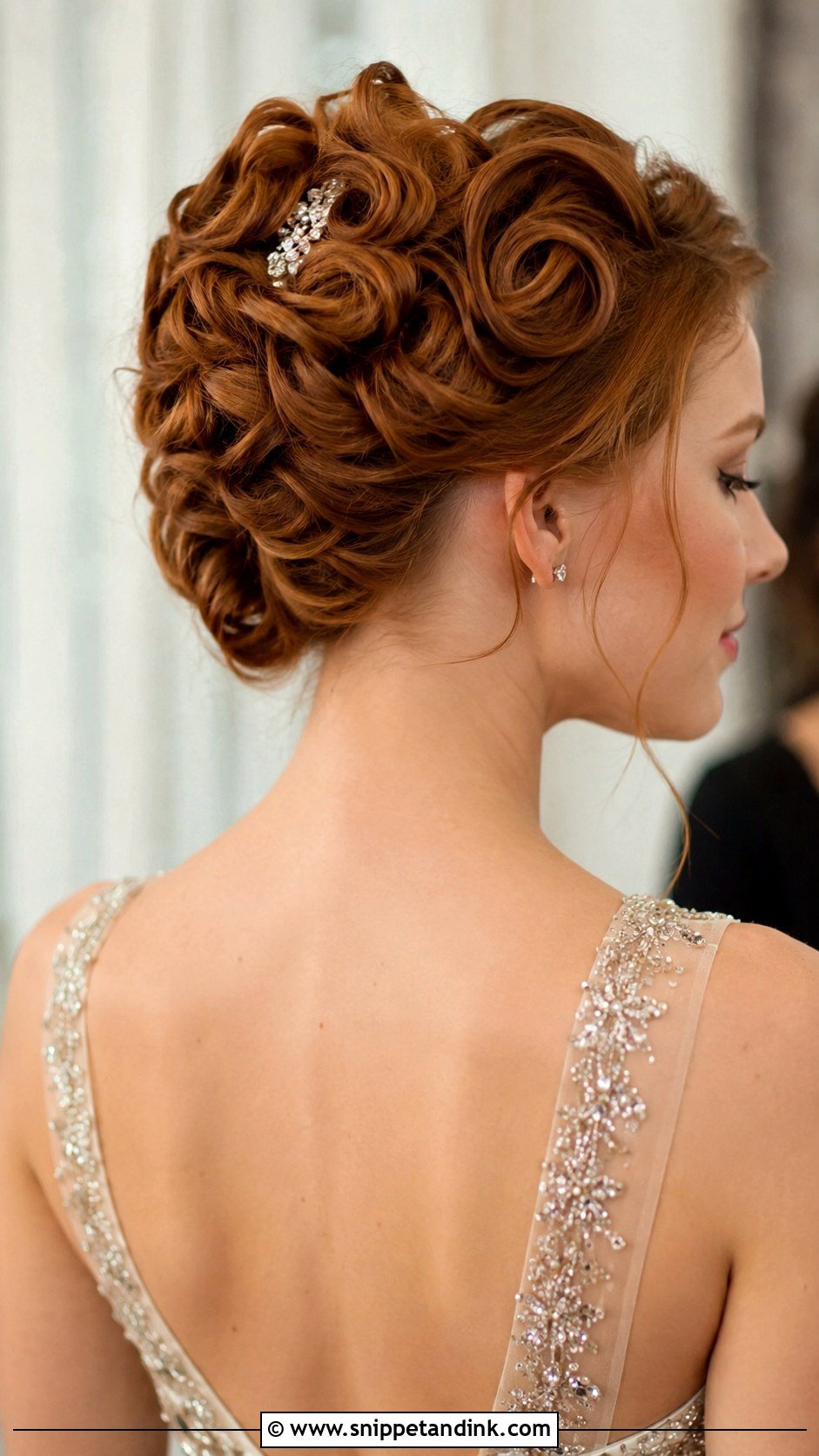 Glamorous Pinned Curls - Snippet and Ink - 30 Engagement Hair Ideas