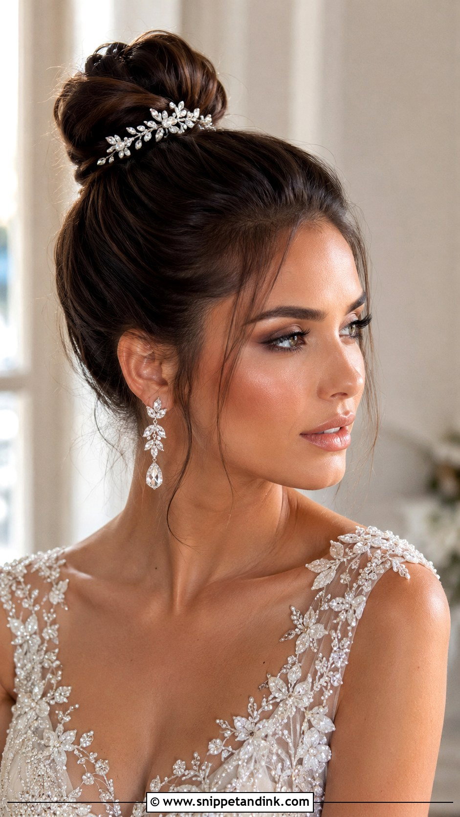 Glamorous Top Knot Wedding Hairstyle - Snippet and Ink - 25 Hairstyle for Women Wedding Ideas