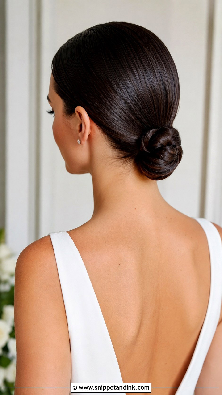 Glass Hair Straight Updo - Snippet and Ink - 20 Sofia Richie Wedding Hair Ideas