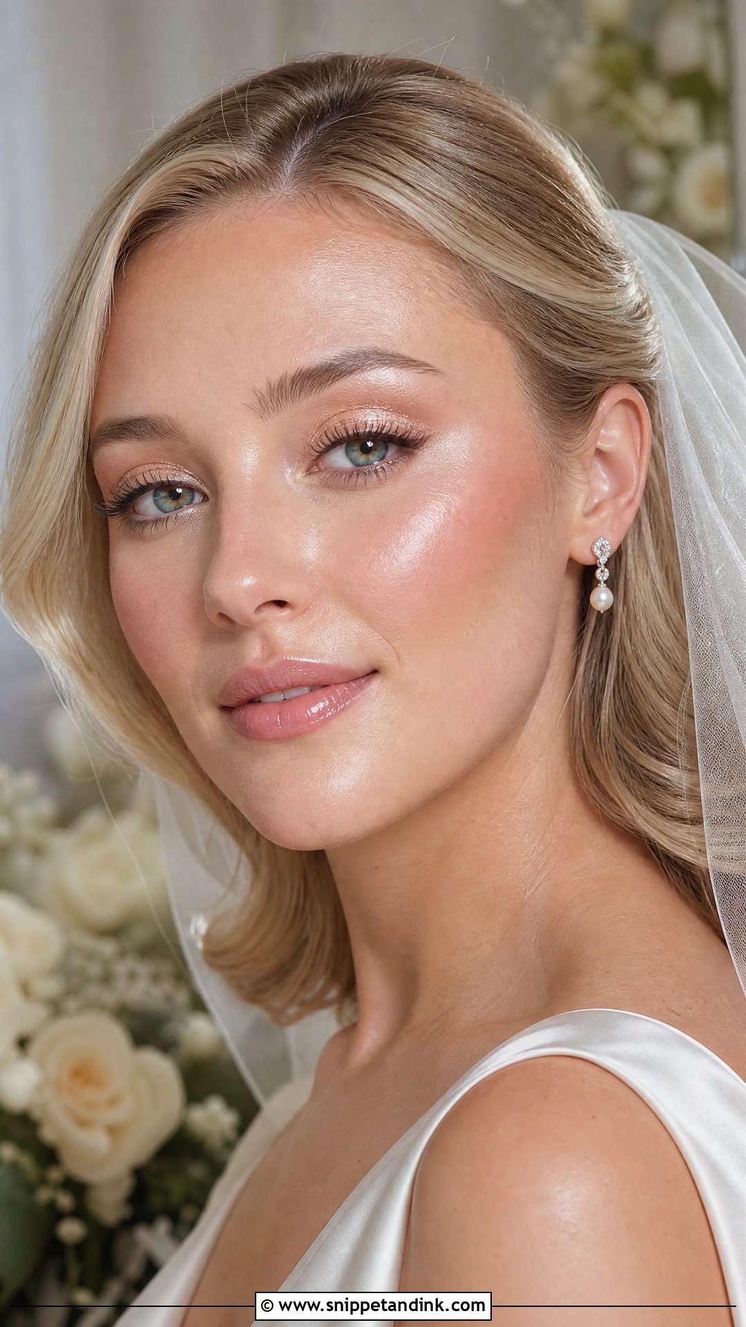 Glass Skin Bridal Makeup - Snippet and Ink - 25 Natural Glowy Bridal Makeup Ideas