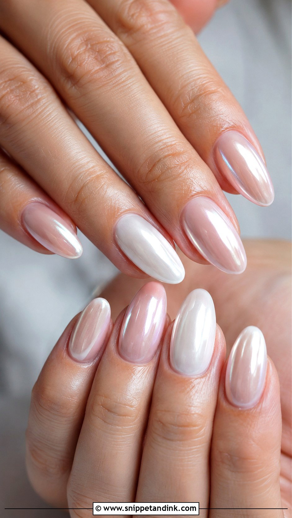 Glazed Chrome Almond Wedding Nails - Snippet and Ink - 20 Almond Nails for Wedding