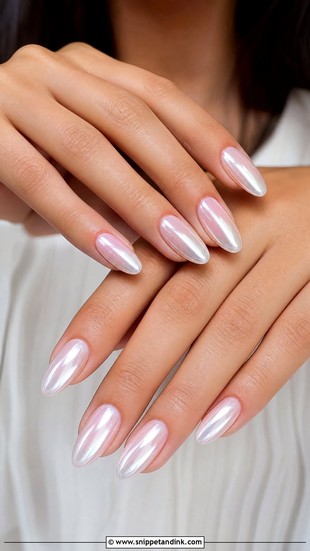Glazed Chrome Bridal Gel Nails - Snippet and Ink - 25 Bridal Gel Nails