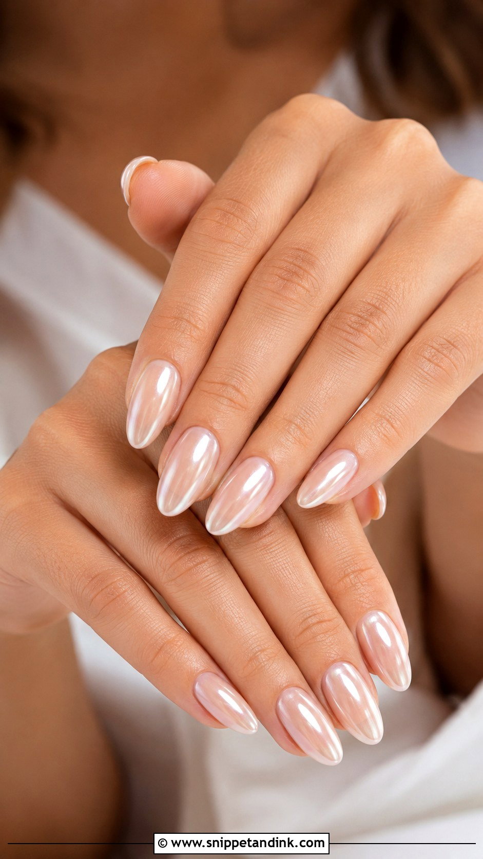 Glazed Chrome Bridal Nails - Snippet and Ink - 20 Nail Art for Marriage Ideas