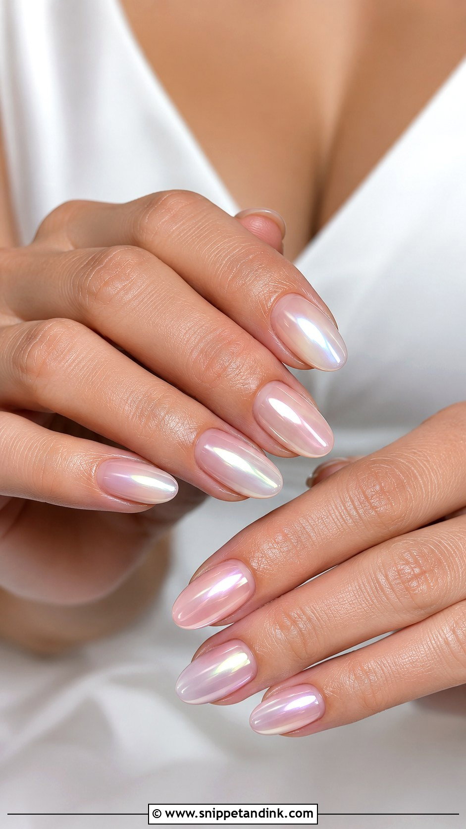 Glazed Chrome Wedding Nails - Snippet and Ink - 20 Wedding Nails 2025 Trends
