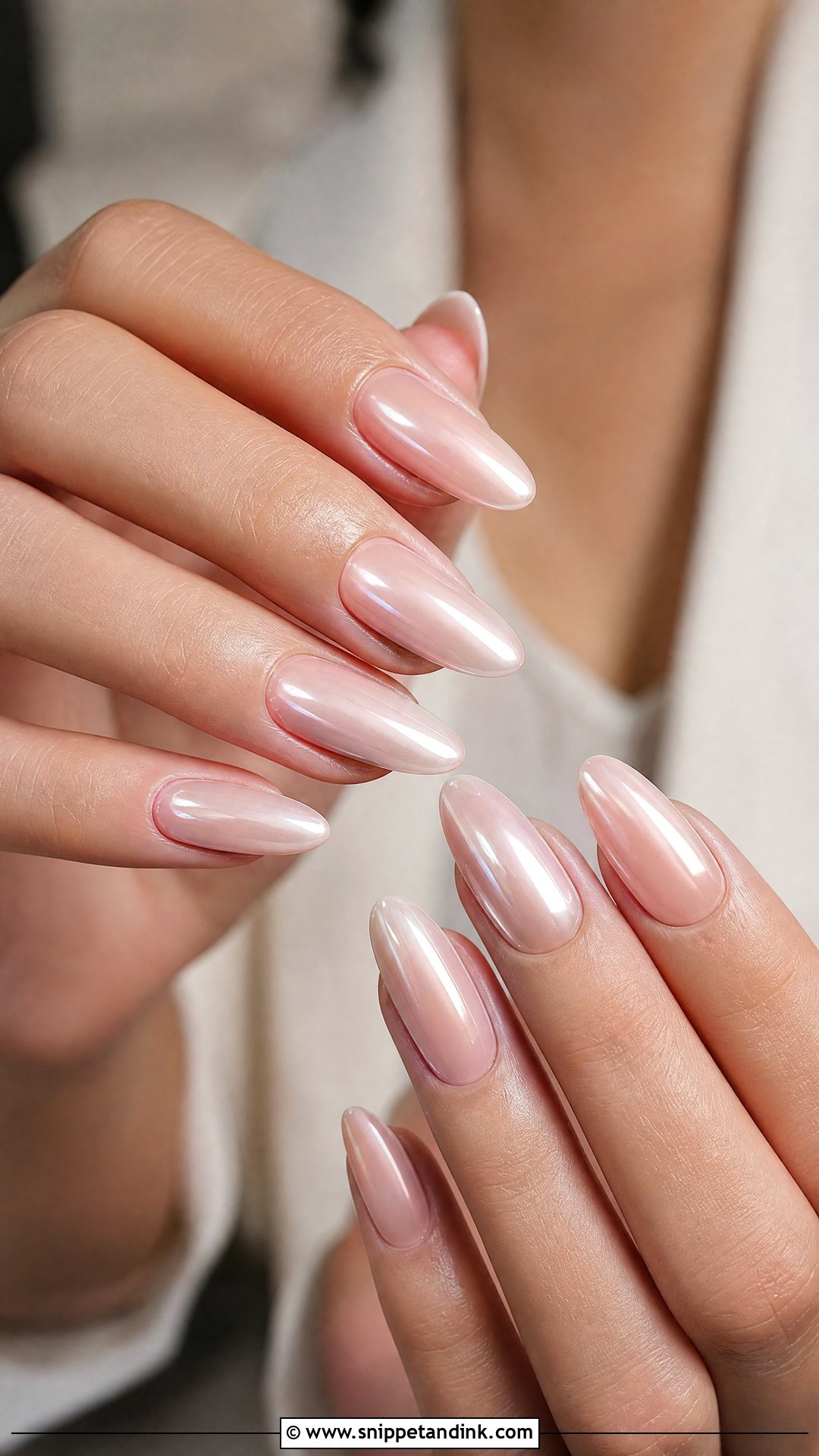 Glazed Donut Almond Wedding Nails - Snippet and Ink - 25 Almond Wedding Nails for Bride