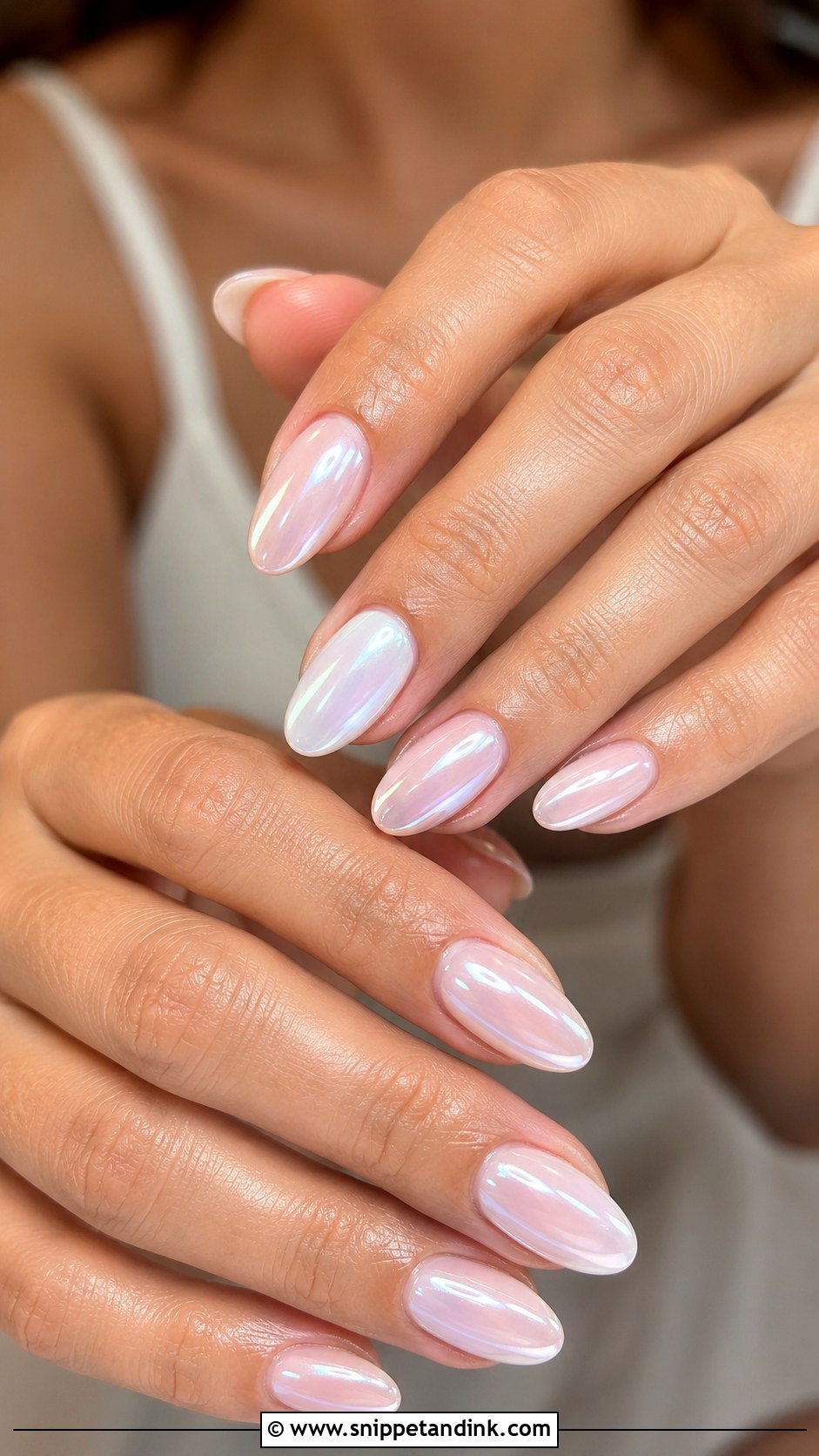 Glazed Donut Bridal Chrome Nails - Snippet and Ink - 20 Bridal Chrome Nails
