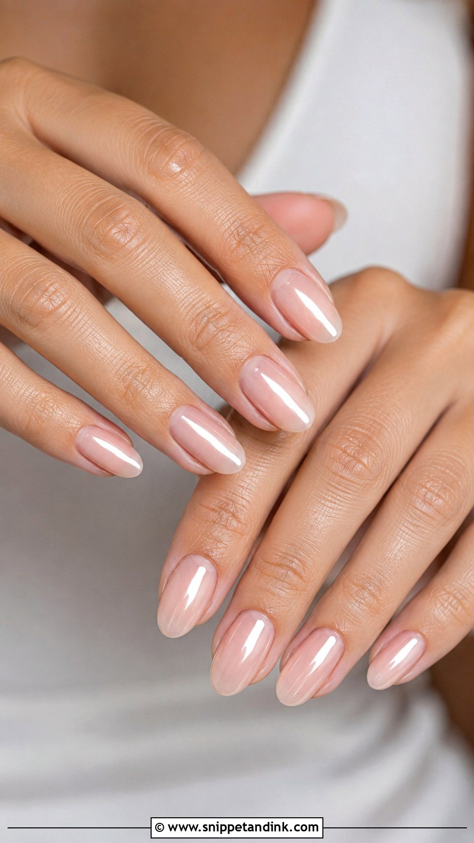 Glazed Natural Wedding Nails - Snippet and Ink - 20 Natural Nails for Wedding