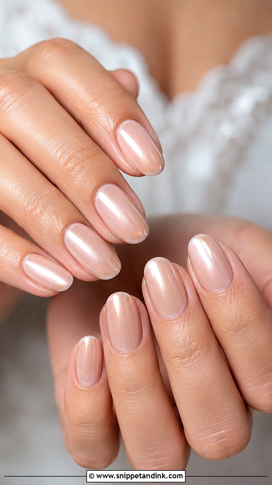 Glazed Nude Bridal Nails - Snippet and Ink - 20 Natural Wedding Nails for Bride