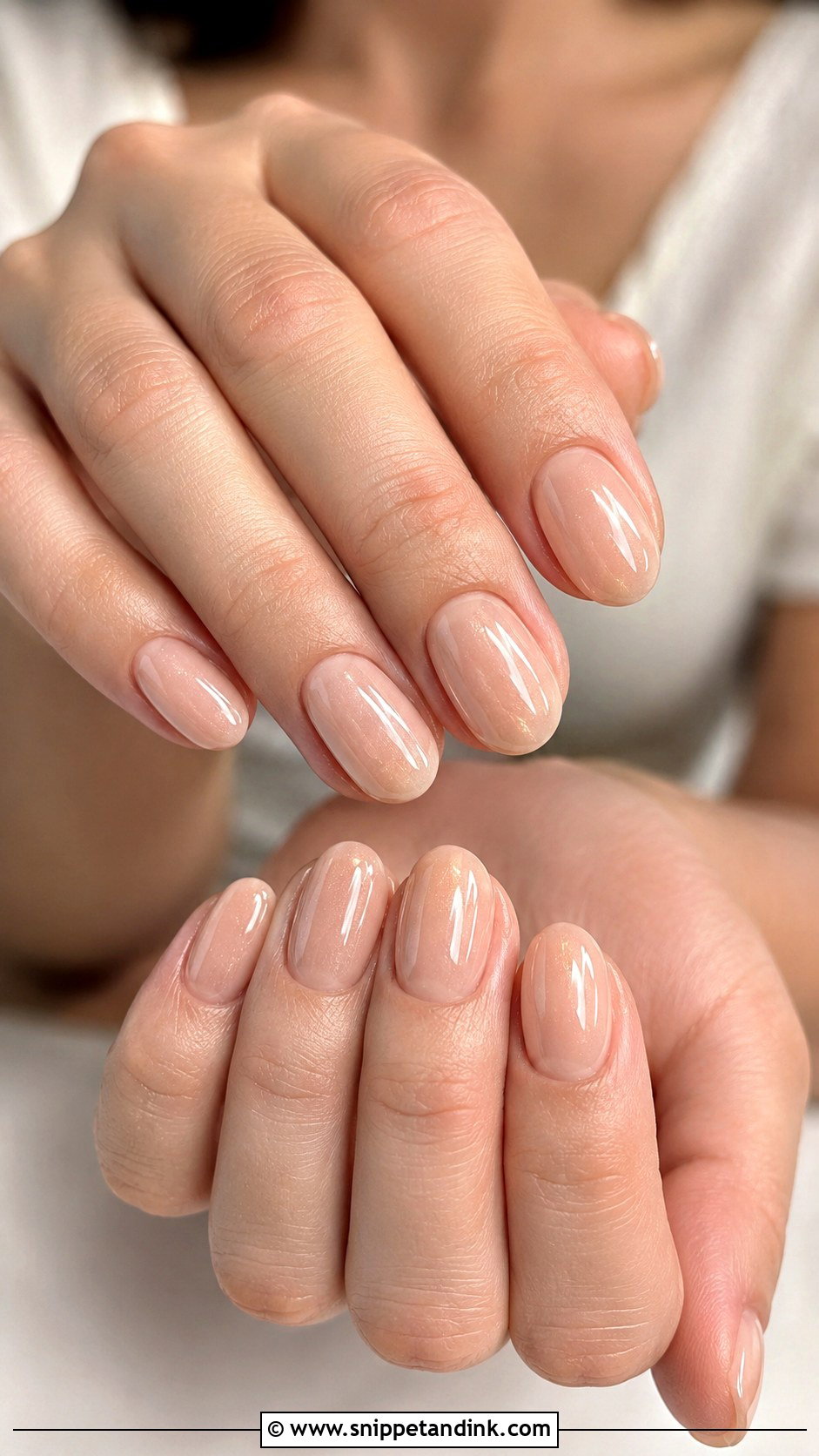 Glazed Nude Bride Nails - Snippet and Ink - 20 Wedding Nails 2025 Bride