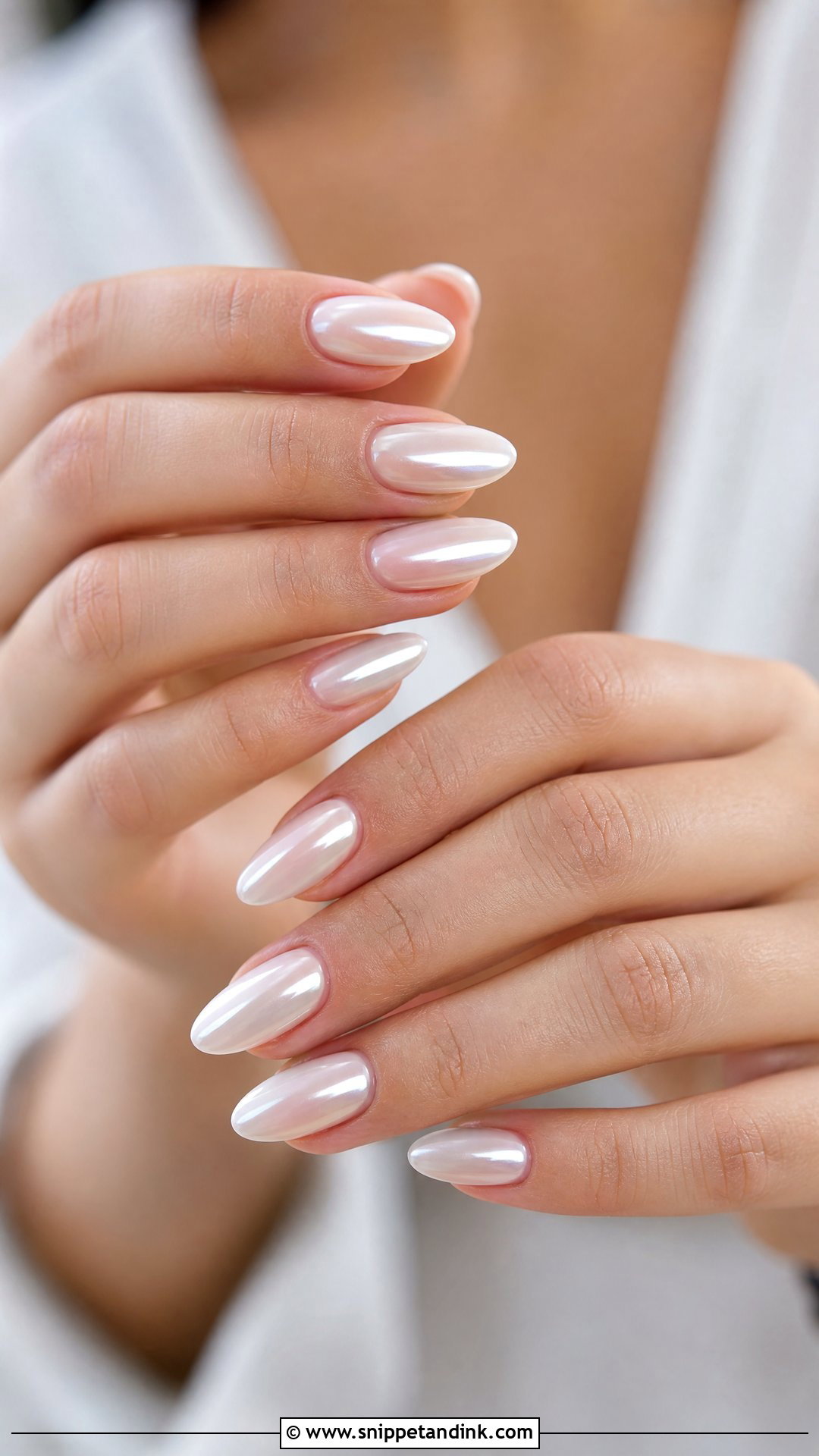 Glazed Pearl Wedding Nails - Snippet and Ink - 25 Wedding Nails 2025