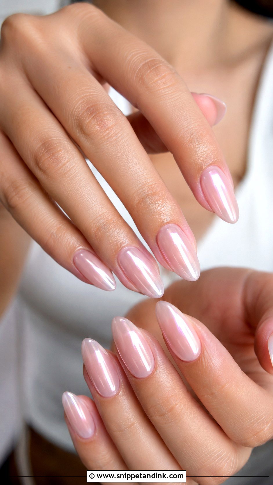 Glazed Pink Chrome Wedding Nails - Snippet and Ink - 20 Chrome Wedding Nails for Bride