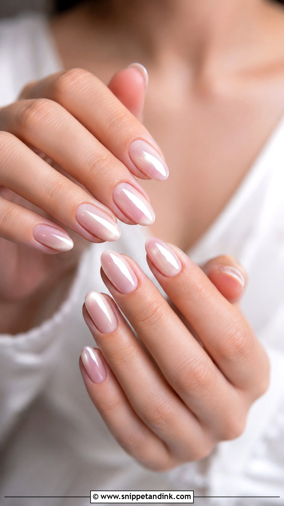 Glazed Wedding Nails - Snippet and Ink - 30 Classic Wedding Nails