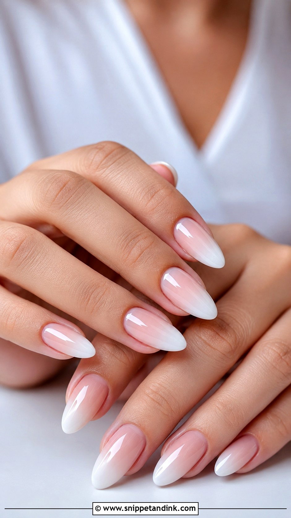 Glazed White Wedding Nails - Snippet and Ink - 20 Simple Wedding Day Nails for Bride
