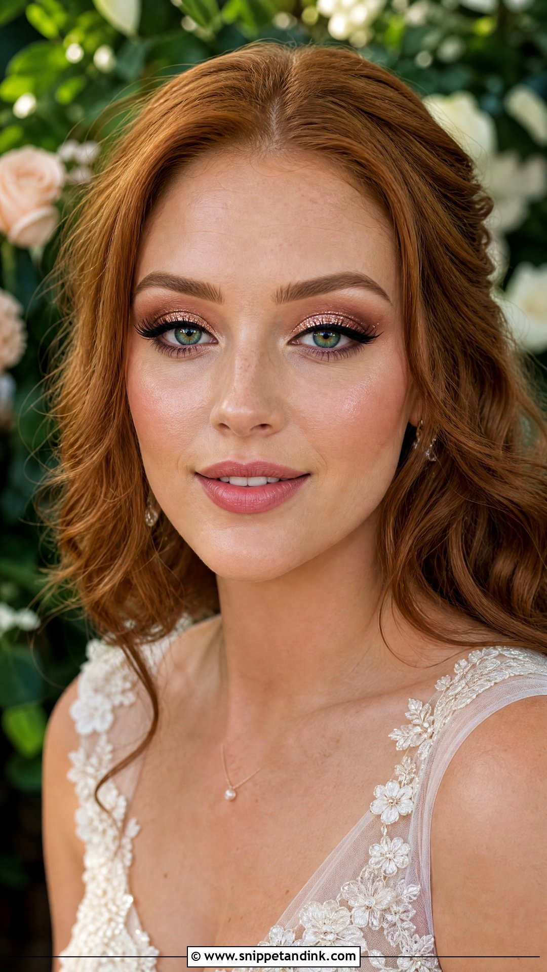 Glitter Bridal Makeup For Green Eyes - Snippet and Ink - 20 Glitter Bridal Makeup Ideas