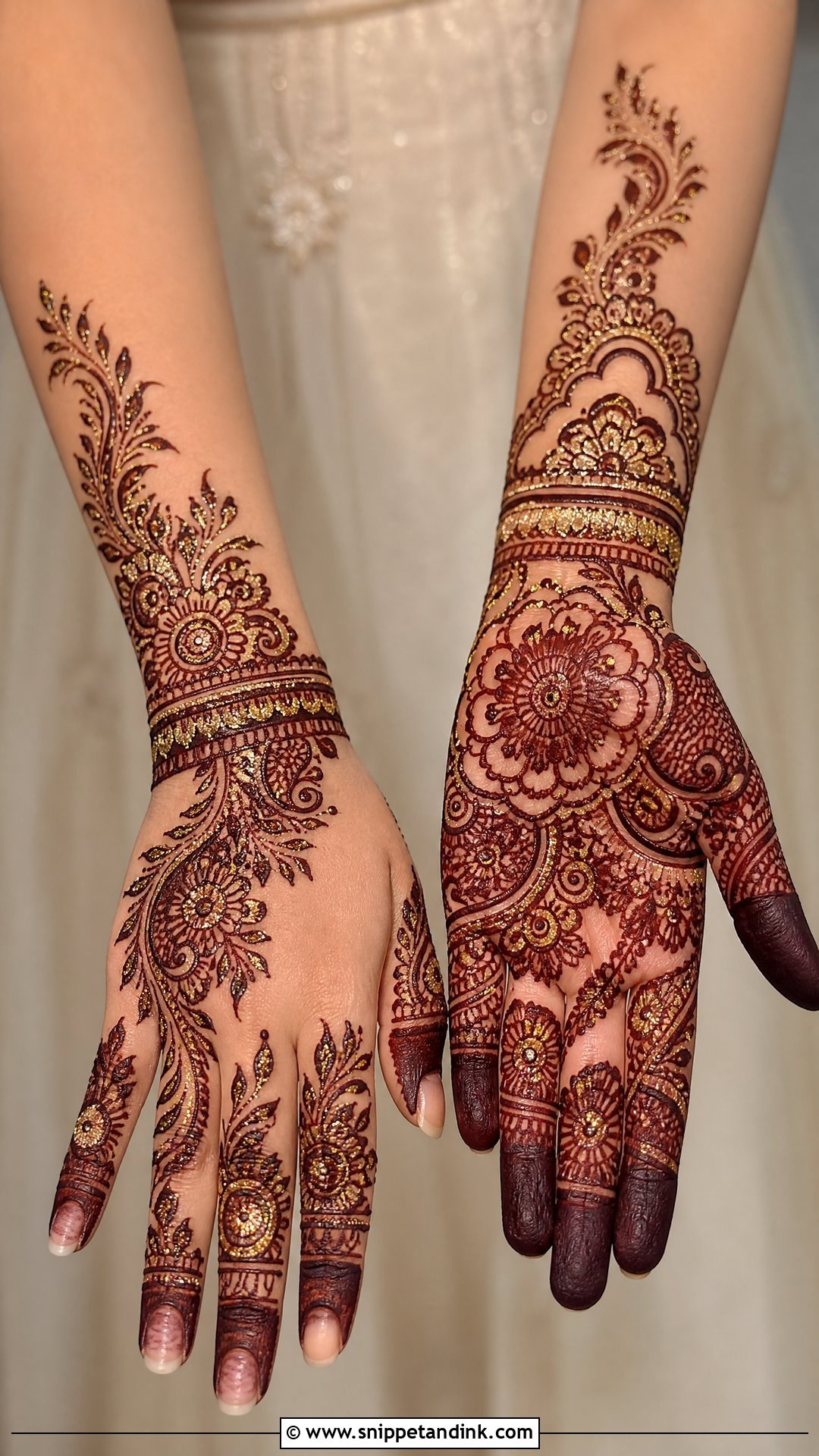 Glitter Bridal Mehndi Design - Snippet and Ink - 30 Bridal Wedding Mehndi Designs