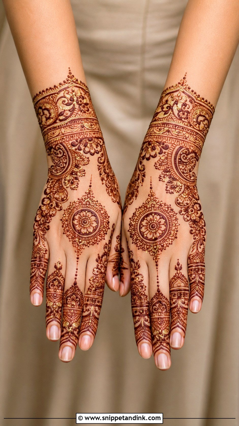 Glitter Bridal Mehndi Design - Snippet and Ink - 30 Latest Unique Bridal Mehndi Designs