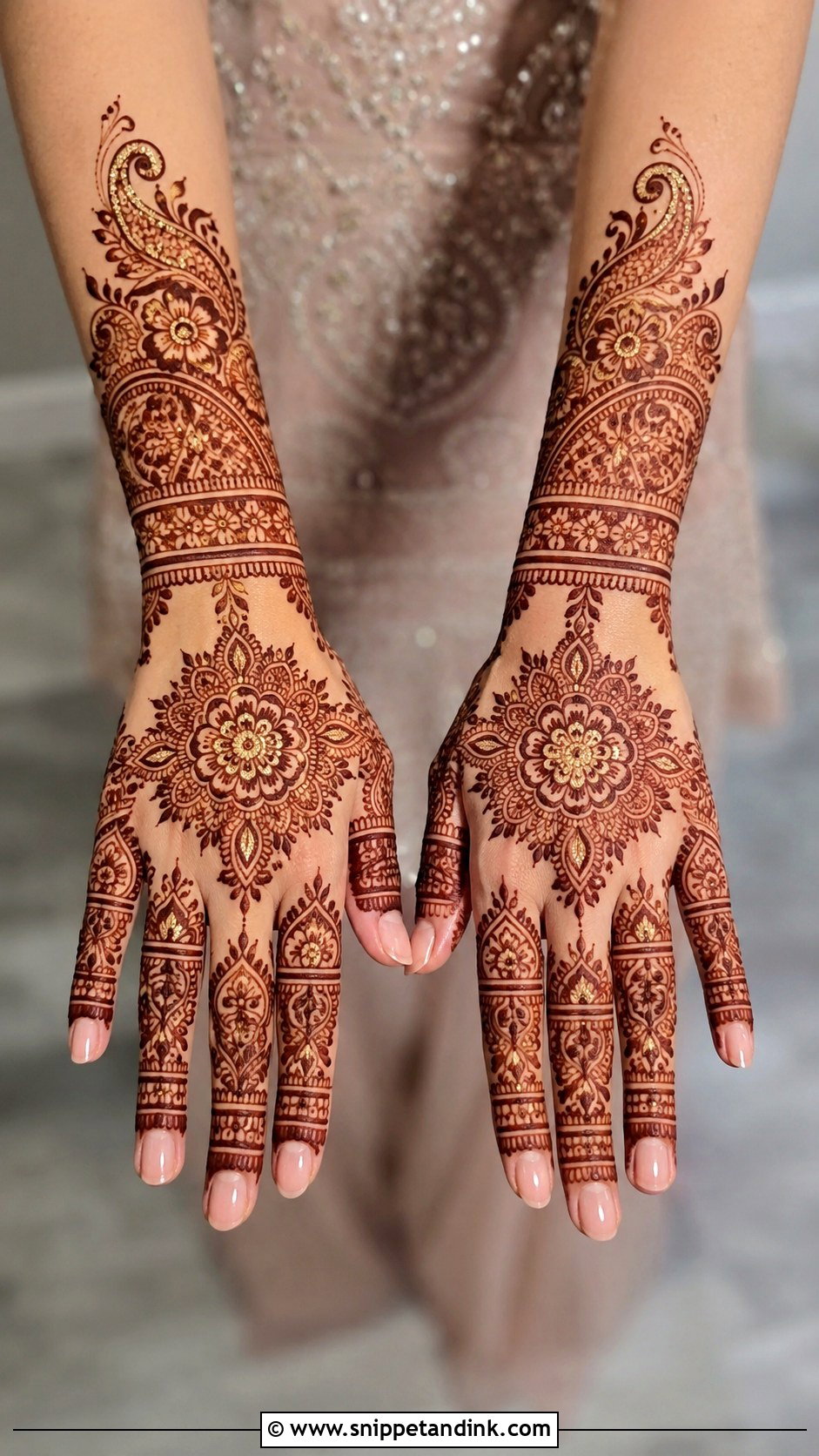 Glitter Bridal Mehndi Design - Snippet and Ink - 35 Latest Bridal Mehndi Designs Weddings