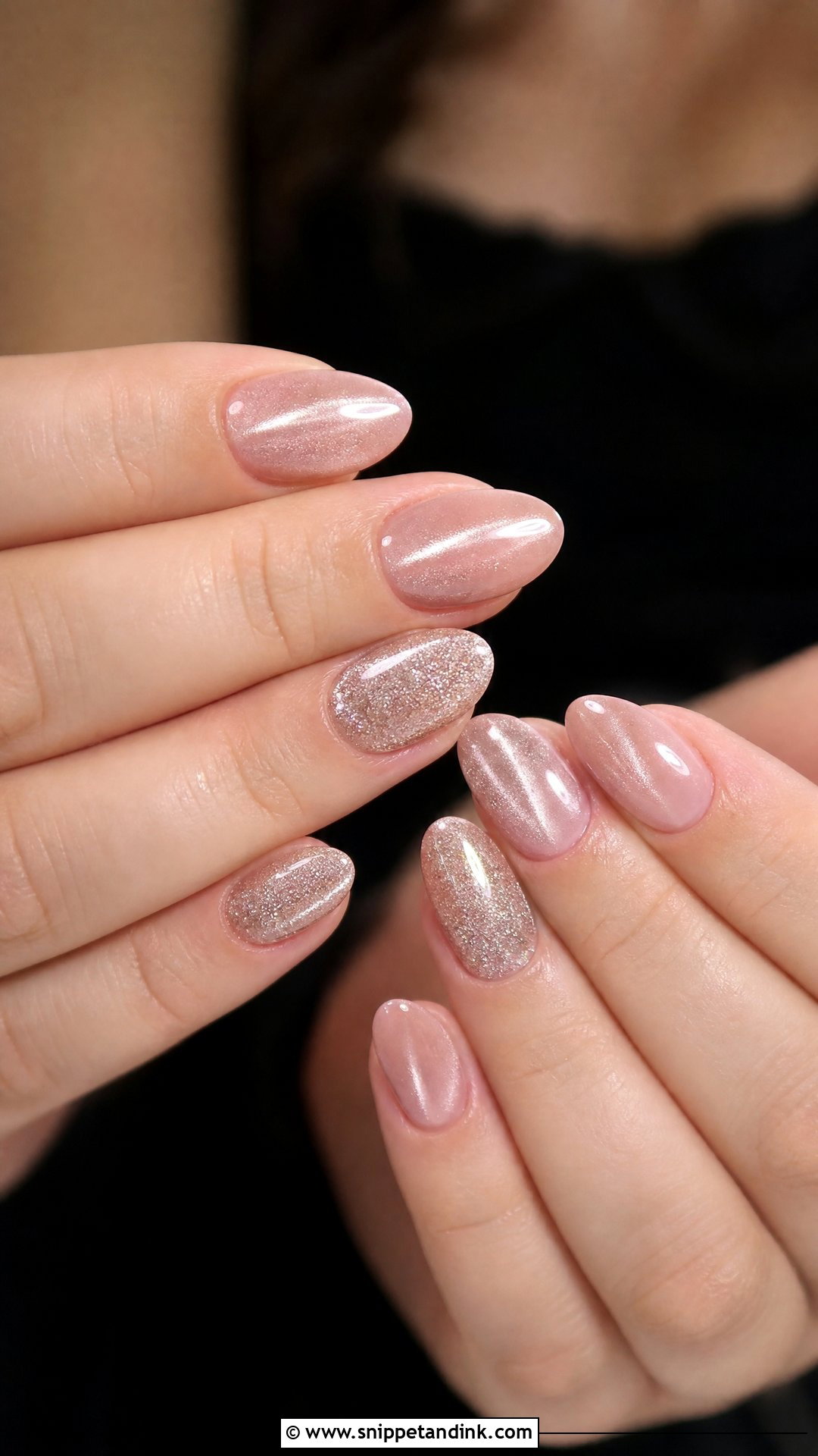 Glitter Cat Eye Wedding Nails - Snippet and Ink - 25 Cat Eye Wedding Nails