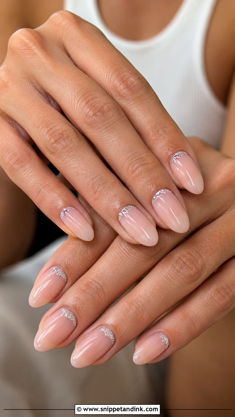 Glitter Cuticle Wedding Nails - Snippet and Ink - 20 Classy Bridal Sparkle Wedding Nails for Bride