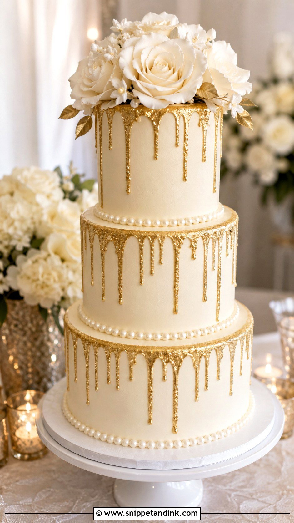 Glitter Drip Wedding Cake - Snippet and Ink - 20 Bling Cakes for Wedding