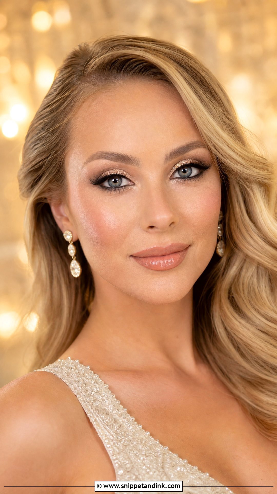 Glitter Eye Bridal Makeup - Snippet and Ink - 20 Bold Bridal Makeup Ideas